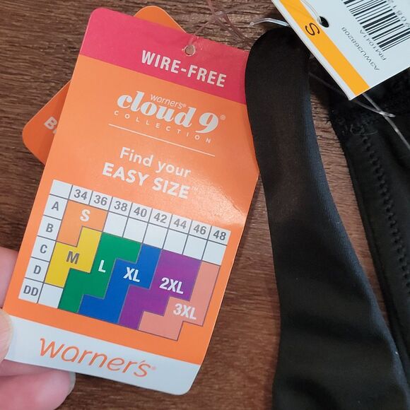 Warners Bra Small Black Cloud 9 Wireless Lightly Lined Smooth Invisible RN1041A - Picture 4 of 8